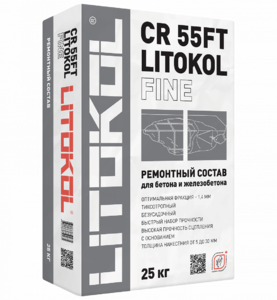 Быстротвердеющая ремонтная смесь LITOKOL CR 55FT 25кг