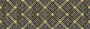 Плитка Royal Декор чёрный 20х60