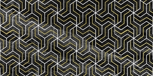 Плитка Декор Crystal Fractal чёрный 30х60