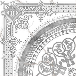 Керамогранит Marble classic Snow White Панно GT-270/d02 40х40