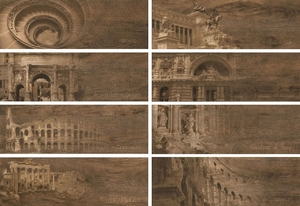 Керамогранит Italian Wood Wenge Декор GT-253/d01 20х60 (микс)